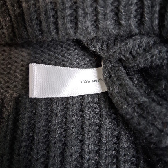 Fashion Bug Chunky Short Sleeve cowl neck gray fair Isle belted sweater Tunic S - Picture 7 of 8